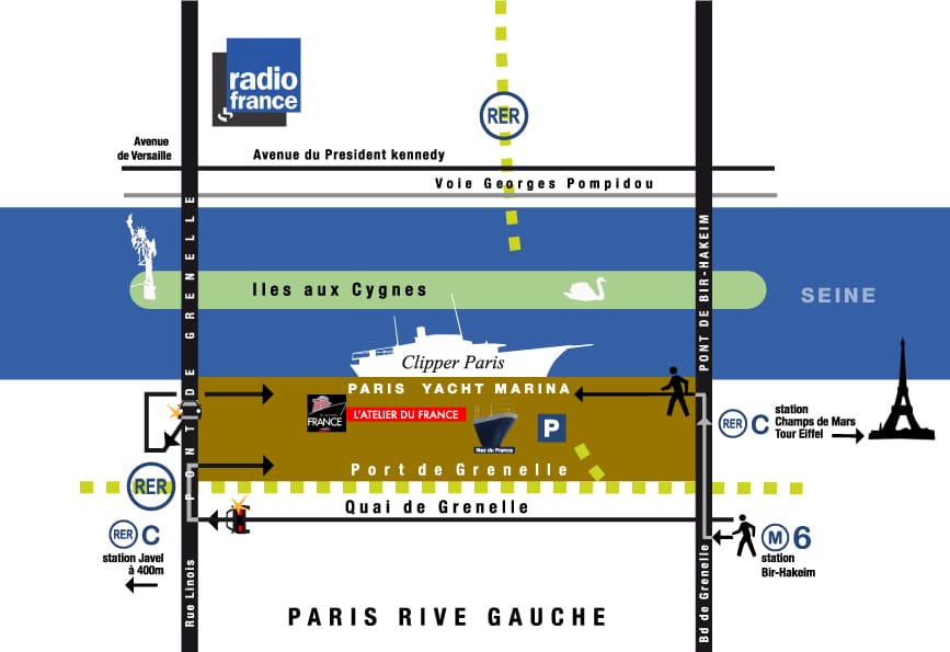 plan d'accès Paris Yacht Marina